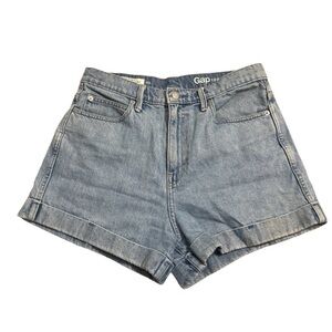 GAP Blue High-Waisted Jean Shorts